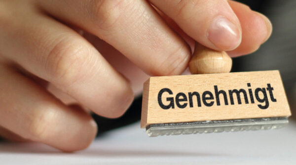 Stempel "Genehmigt"