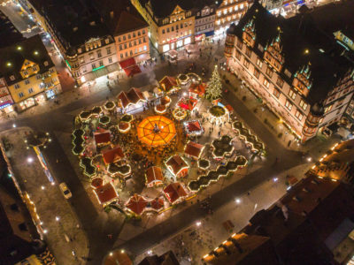 Coburger Weihnachtsmarkt von oben